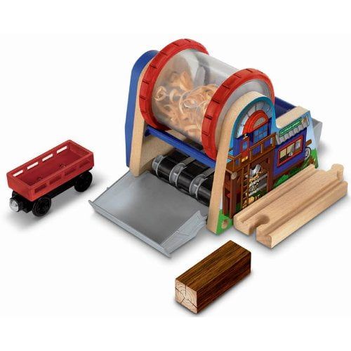  Thomas & Friends Fisher Price Thomas and Friends Wooden Train Railway Chopped Log Wood Chipper