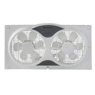 Comfort Zone 3-Speed Reversible Twin Window Fan with Remote Control