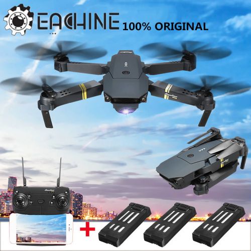  Eachine E58 WIFI FPV 6 Axis 2MP0.3MP HD Camera RC Drone FLY MORE COMBO Foldable Arm Quadcopter High Hold & Headless Mode Gifts Toys Kid Adult