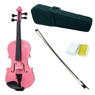 Sky SKY Shinny 116 Size Kid Violin with Lightweight Case, Brazilwood Bow and Bright Pink Color