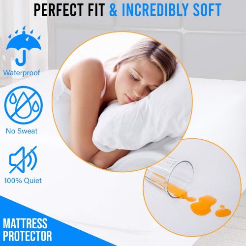  Right Choice Bedding Guardmax Fitted Hypoallergenic Waterproof Mattress Protector