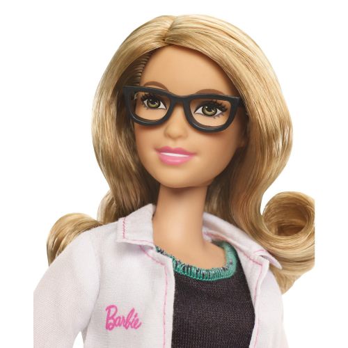 바비 Barbie Eye Doctor Doll with Brunette Hair, Eyeglasses & Exam Tool