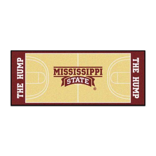  Fan Mats Mississippi State Basketball Court Runner 30x72