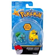 TOMY Pokemon Action Pose Bulbasaur vs Pikachu 2 Mini Figure 2-Pack