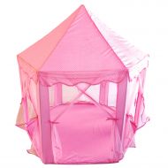 POCO DIVO Royal Gazebo Princess Castle Girls Outdoor Patio Pink Indoor Play Tent Hexagon Toy House