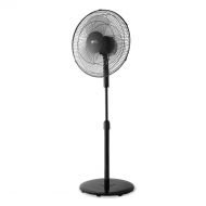 Alera 16 3-Speed Oscillating Pedestal Stand Fan, Metal, Plastic, Black -ALEFANP16B