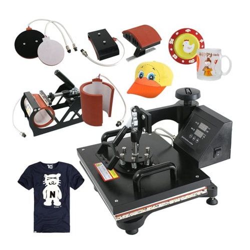  ZENY Zeny 5 in 1 Swing Away Heat Press Machine Digital Transfer For T-ShirtMugPlate Mug Hat Plate Cap