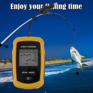 [아마존베스트]Music 100m Depth Fish Finder Detector Portable River Lake Sonar Fishing Sensor Alarm