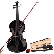 Zimtown 44 Full Size Acoustic Violin Fiddle Black with Case Bow Rosin
