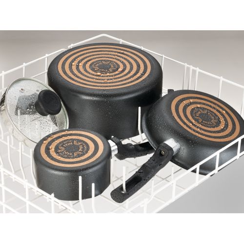 테팔 T-fal T-Fal Comfort Nonstick 14pc Set, Dishwasher Safe Cookware, Black, C565SE64
