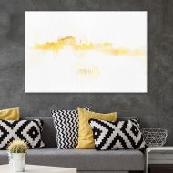 Wall26 wall26 Canvas Wall Art - Impressionism Watercolor Style City Landscape of Athens - Giclee Print Gallery Wrap Modern Home Decor Ready to Hang - 24x36 inches