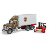 Bruder Toys Pretend Play MACK Granite UPS Logistics Truck w Forklift + Pallets