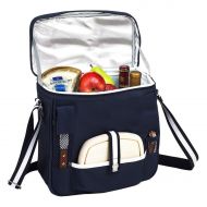 Picnic at Ascot Wine and Cheese Cooler - Navy and White