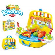 JoyABit Food Truck Kitchen Cook Set .Once its fold, it becomes a food truck .Play and Enjoy this kitchen cook set on the go