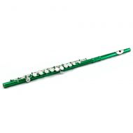 SKY Sky C Flute with Lightweight Case, Cleaning Rod, Cloth, Joint Grease and Screw Driver - GreenSilver Closed Hole