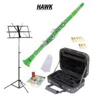 Hawk Green Bb Clarinet Package with Case, Reeds, Music Stand & Cleaning Kit
