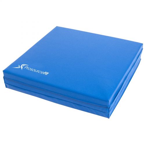  ProSource Tri-Fold Folding Thick Exercise Mat 6’x2’ with Carrying Handles for Tumbling, Martial Arts, Gymnastics, Stretching, Core Workouts