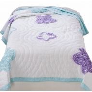 Circo Tufted Butterfly Stitched Twin Bed Quilt Flutter Comforter