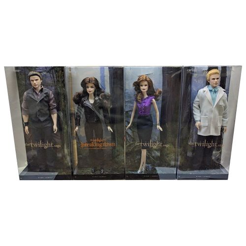바비 Twilight | Bella - Esmee - Emmett - Carlisle | Vampire Barbie Pink Label Dolls | Cullen Family Collector Set | Toys Figures Movie Merchandise Collectibles