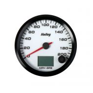 Holley 26-611W Analog-Style GPS Speedometer 4-12 in. Diameter 0-200 MPH 240 Deg