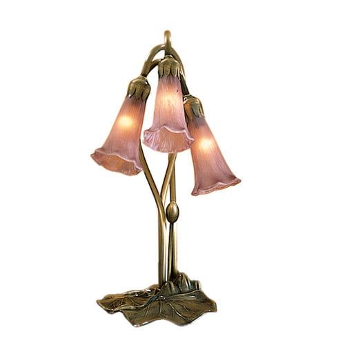  Meyda Tiffany 14813 Stained Glass  Tiffany Desk Lamp from the Lilies Collection