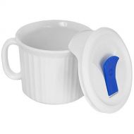 World Kitchen Corningware 20-Ounce Oven Safe Meal Mug with Vented Lid, French (Pack of 2)