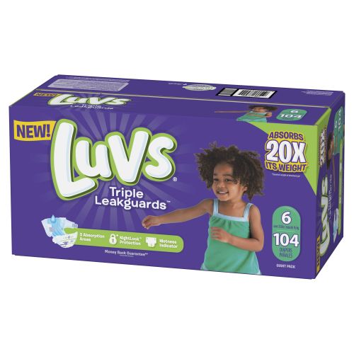  Luvs Ultra Leakguards Diapers, Size 6, 124 Diapers