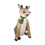 Gemmy Industries Gemmy Airblown Rudolph Red Nose with Scarf Inflatable