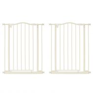 North States Supergate Portico Arch Tall & Wide Baby Safety Gate, Linen (2 Pack)