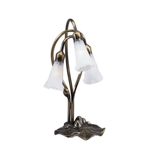  Meyda Tiffany 14813 Stained Glass  Tiffany Desk Lamp from the Lilies Collection