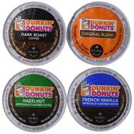 Cup Grinders 20 Count - Dunkin Donut Coffee Variety K Cups for Keurig K-Cup Brewers and 2.0 Brewers - Original Blend, Dark Roast, Hazelnut, French Vanilla