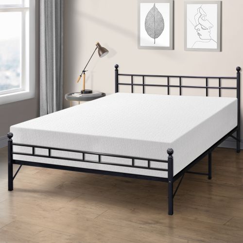  Best Price Mattress 12 inch Memory Foam Mattress and Easy Set-up Steel Frame Set, Multiple Sizes