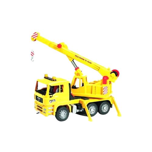  Bruder Toys MAN Yellow Crane Truck with 360-Degree Swiveling Crane | 02754