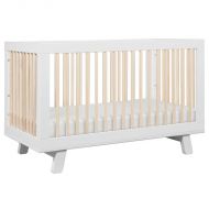 Babyletto Hudson 3-in-1 Convertible Crib in White and Washed natural