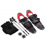 Costway 27 RED All Terrain Sports Snowshoes + Walking Poles + Free Carrying Bag