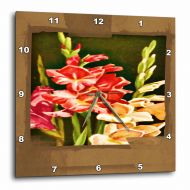 3dRose Gladioli, Wall Clock, 10 by 10-inch