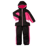 PACIFIC TRAIL Pacific Trail Infant & Toddler Girls Pink & Black Snowsuit Ski Bibs & Coat Set