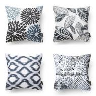 Phantoscope New Living Series Coffee Color Bed Sofa Decorative Throw Pillow Case Cushion Cover 18 x 18 45cm x 45cm Set of 4
