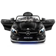 Mercedes Benz 2018 Licensed Mercedes AMG 12V Battery Ride on Toy Car w Dining Table, LED Lights, Openable Doors