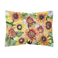 Carolines Treasures Sunflowers Canvas Fabric Decorative Pillow