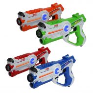 Kidzlane Infrared Laser Tag Game Indoor and Outdoor Activity - Mega Pack set of 4