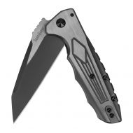 Kershaw Deadline Folding Pocket Knife (1087) 3.8 In. 8Cr13MoV Stainless Steel Blade with 2-Toned Handle, Features Reversible Deep Carry Clip and KVT Ball-Bearing Manual Opening Sys