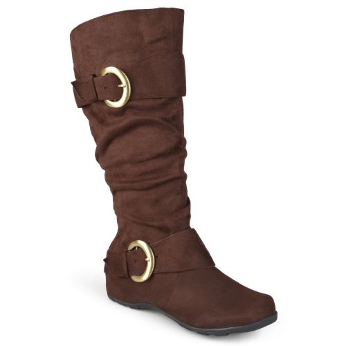  Brinley Co. Womens Extra Wide Calf Mid-Calf Slouch Riding Boots
