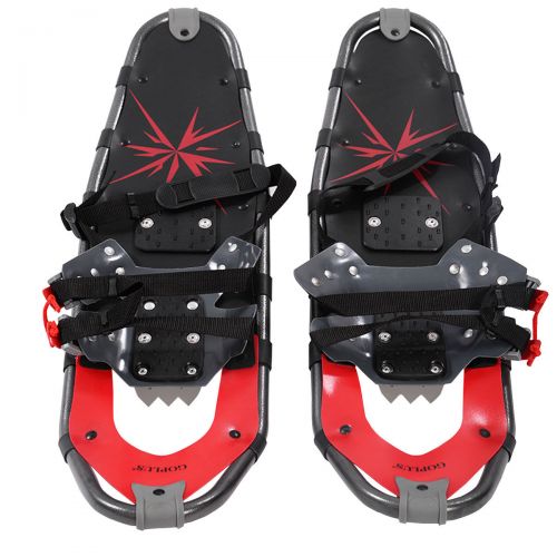 코스트웨이 Costway 27 RED All Terrain Sports Snowshoes + Walking Poles + Free Carrying Bag