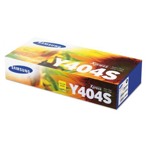 삼성 Samsung CLT-Y404S (SU448A) Toner, 1000 Page-Yield, Yellow