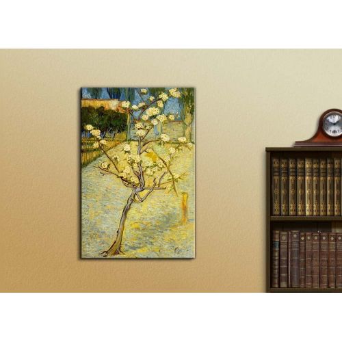  Wall26 wall26 Small Pear Tree in Blossom by Vincent Van Gogh - Canvas Print Wall Art Famous Oil Painting Reproduction - 24 x 36