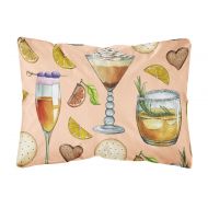 Carolines Treasures Drinks and Cocktails Peach Canvas Fabric Decorative Pillow