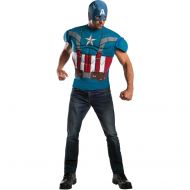 Morris Costumes Retro Captain America Muscle Adult Halloween Costume