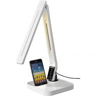 Lorell, LLR99770, Micro USB Charger LED Desk Lamp, 1 Each, White