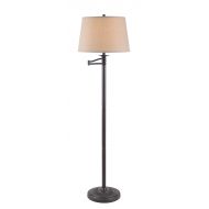 Kenroy Home Riverside Swing Arm Floor Lamp, Copper Bronze